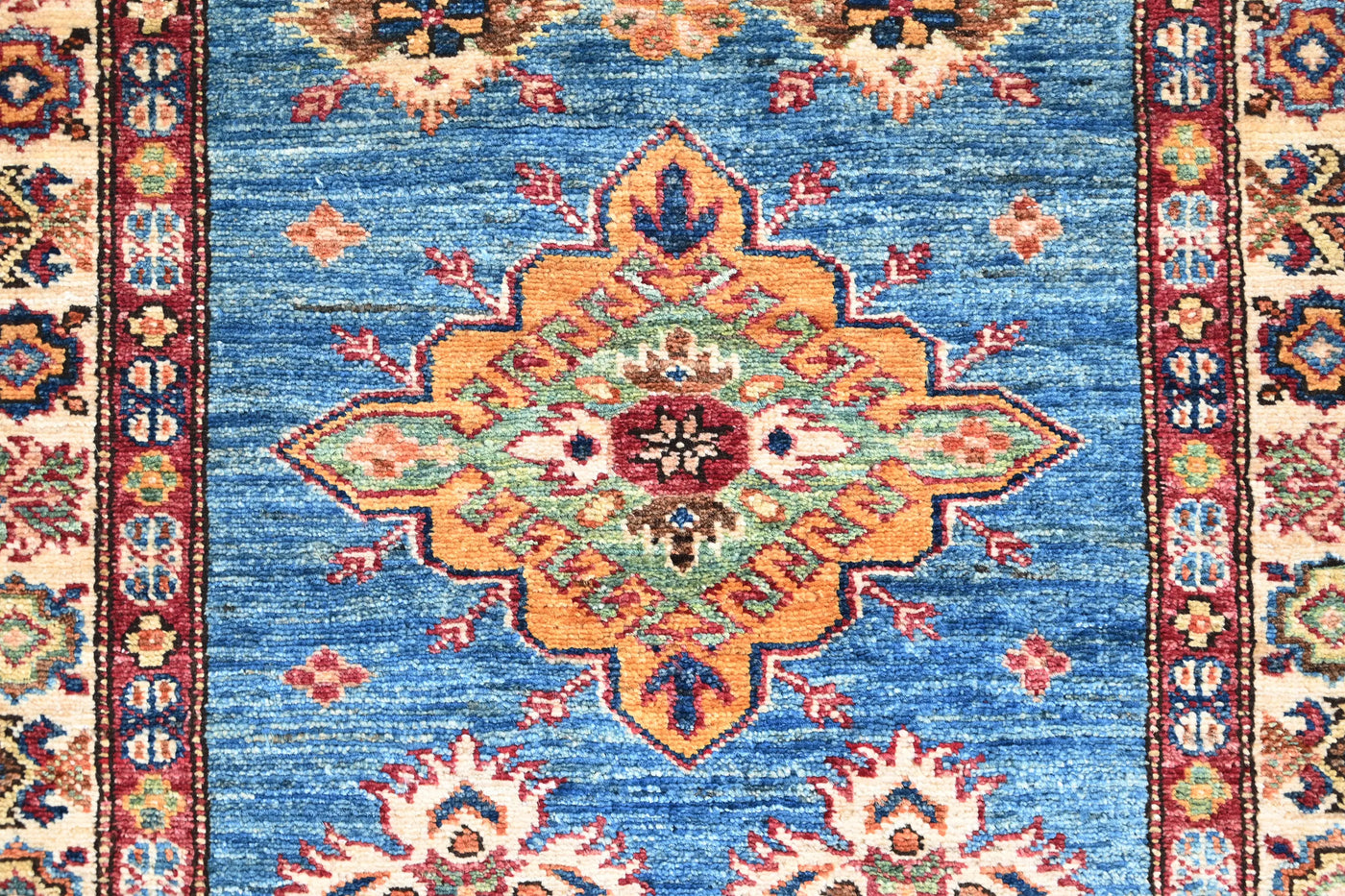 Super Kazak Afghan Runner – Sapphire Odyssey