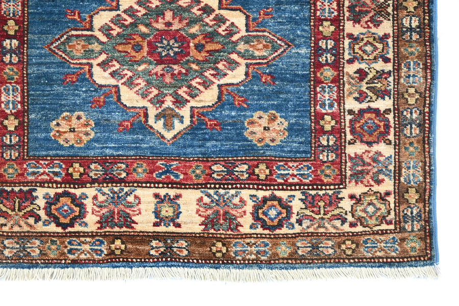 Super Kazak Afghan Runner – Sapphire Odyssey